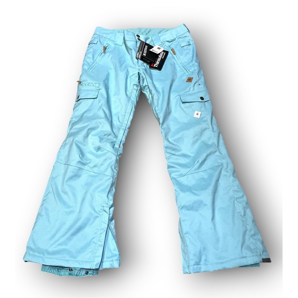 NWT DC Shoes Scarlett Womens Snowboard Pants XL Light Blue 10K Waterproof 3M